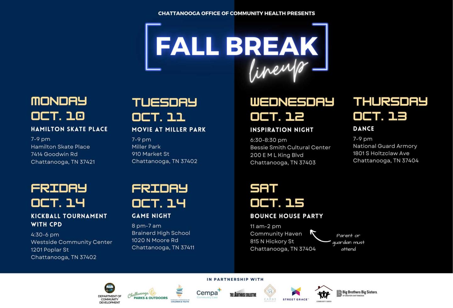 fall break poster event