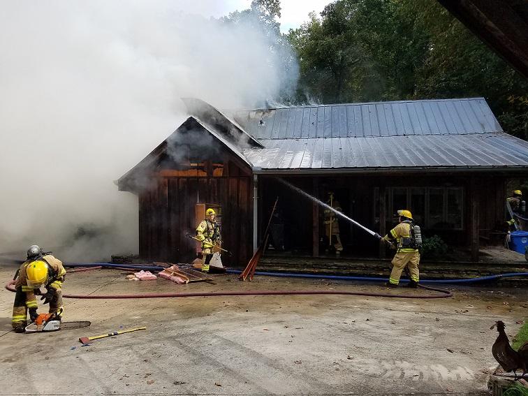 Afternoon Fire in Lookout Valley