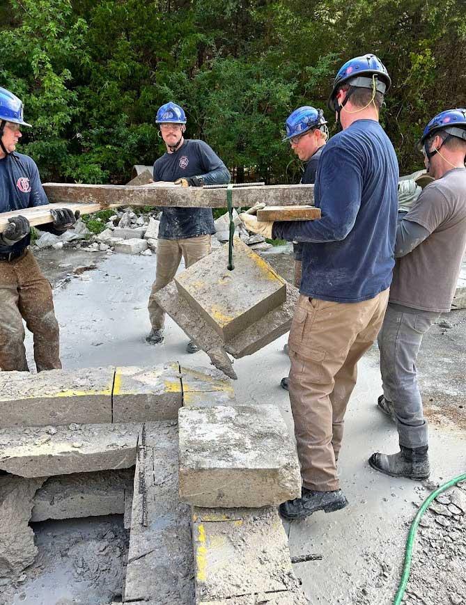 CFD's teaches regional first responders how to respond to a structural collapse