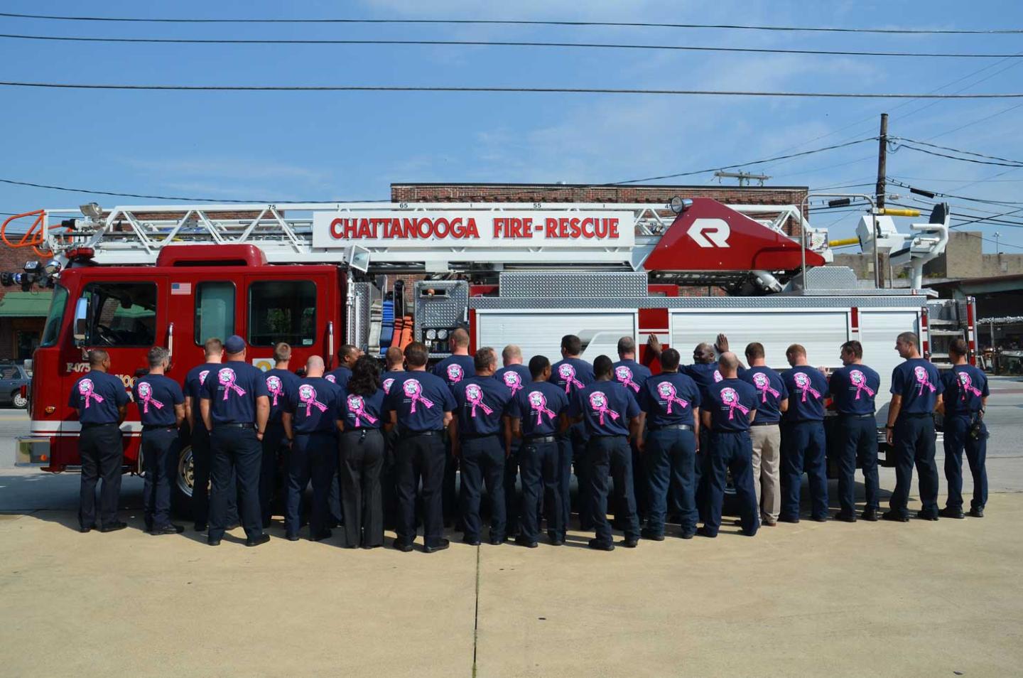 Chattanooga Firefighters Go Pink to Fight Breast Cancer