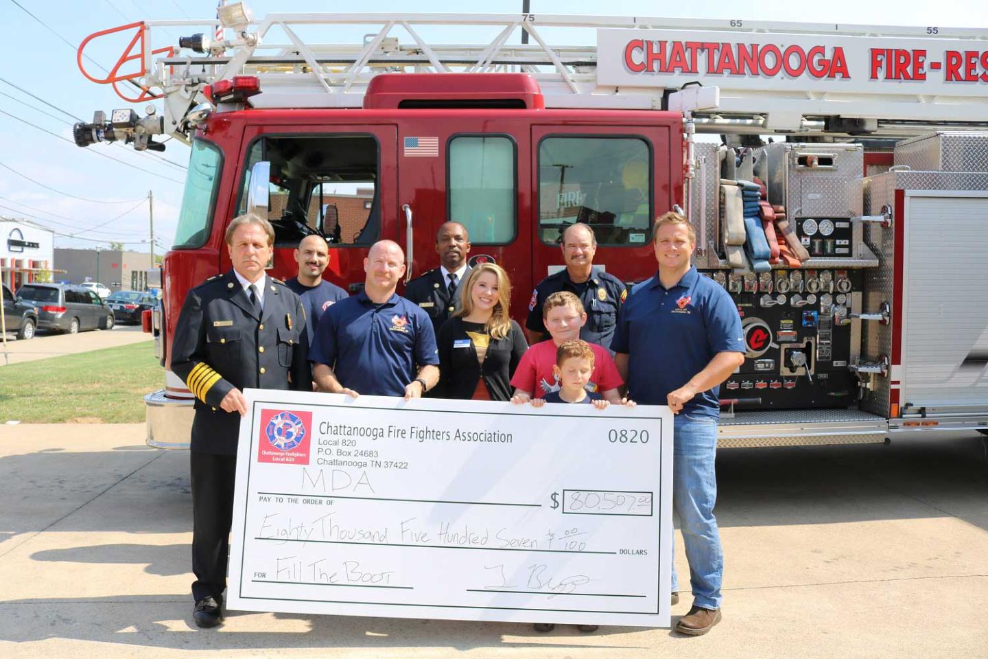 Chattanooga Firefighters Raise $80,507 for MDA