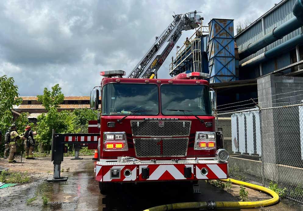 Commercial fire involves foundry baghouse