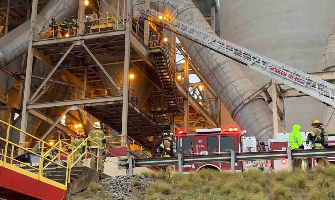 Fire at cement plant extinguished