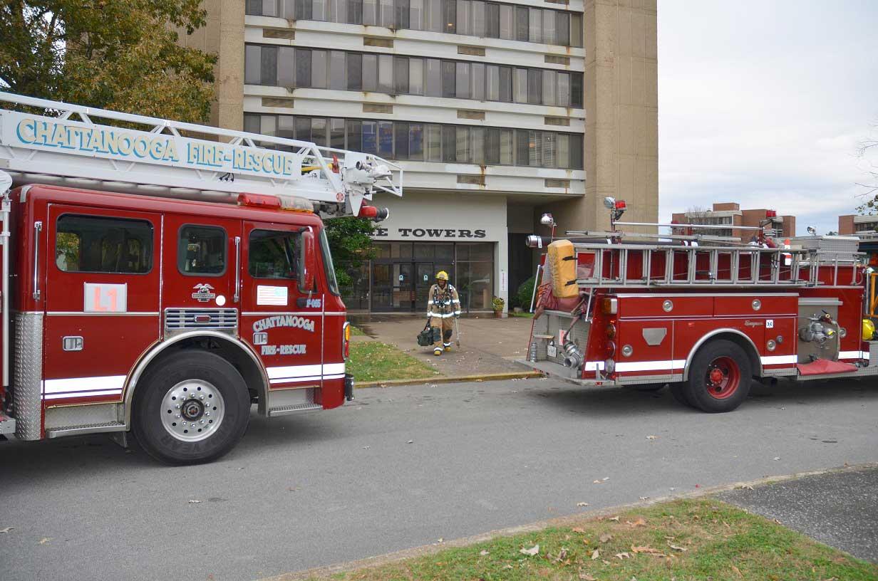 Fire at JC Towers Injures Resident