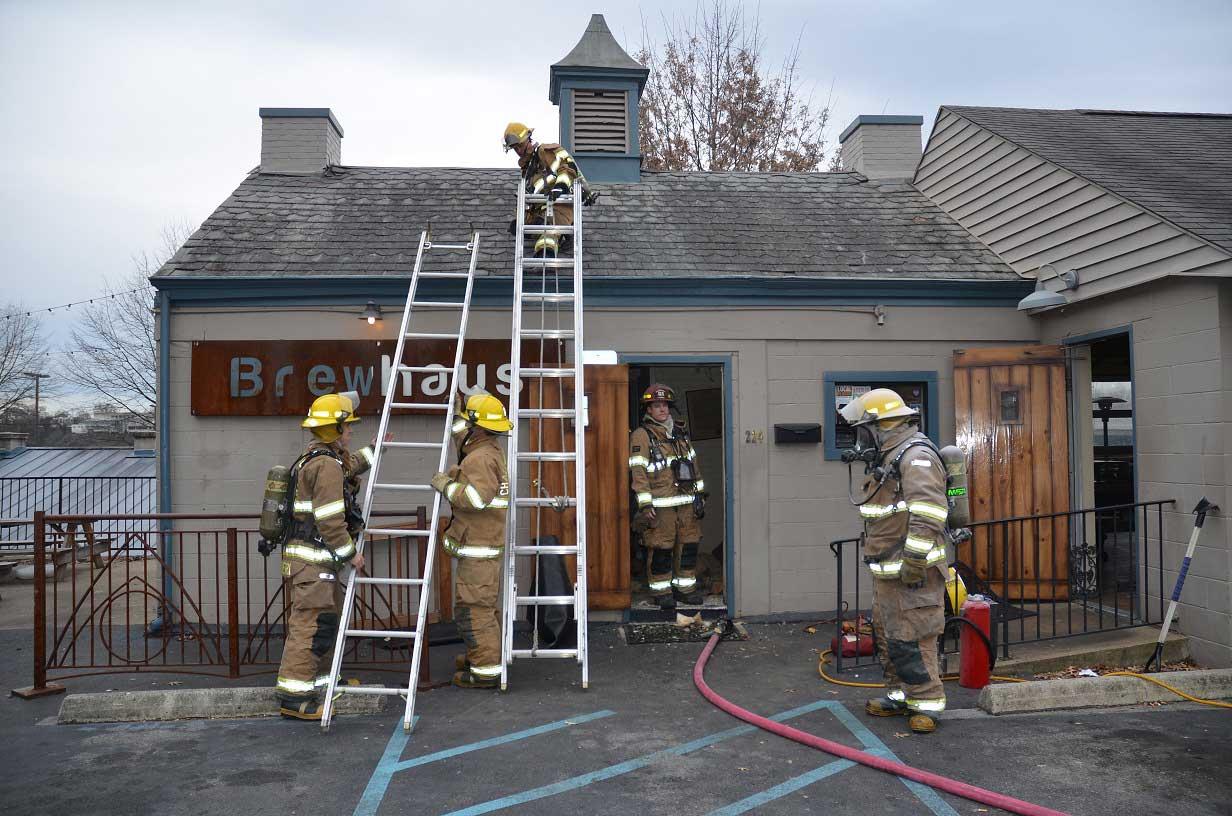 Fire Damages Brewhaus on Frazier Avenue