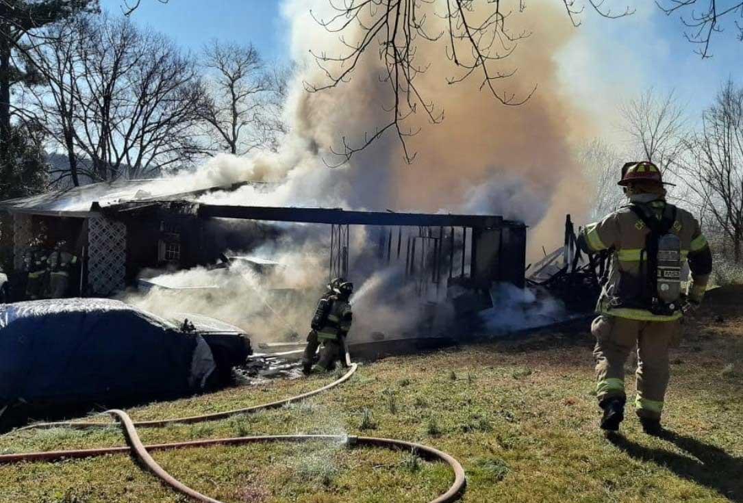 Fire rips through Gayda Lane home