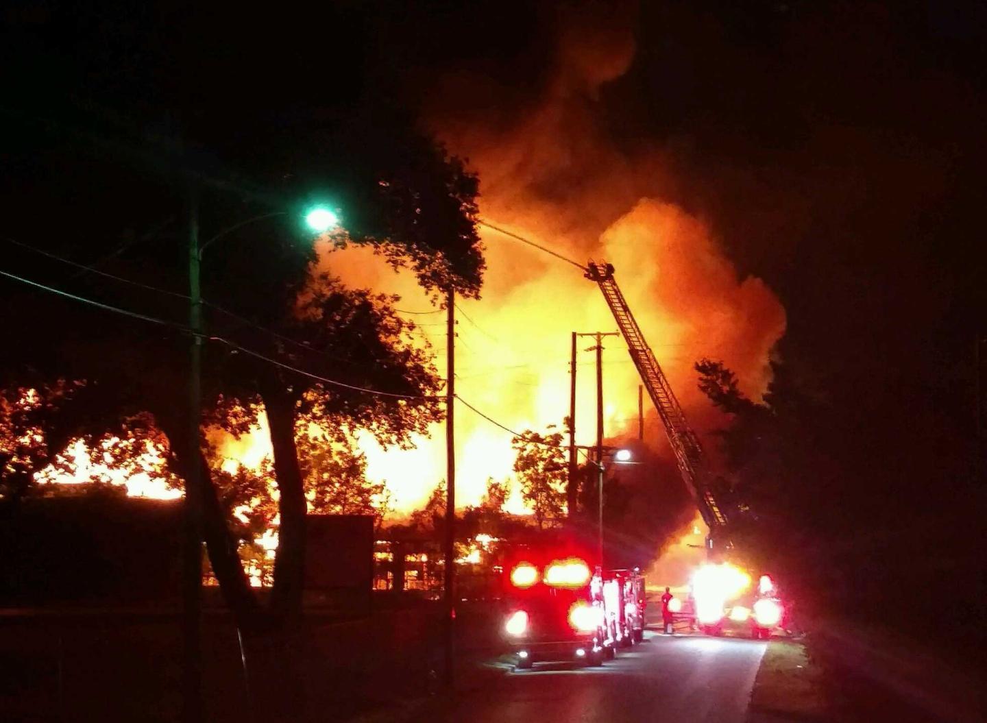 Firefighters Battle 2-Alarm Blaze at Old Textile Building