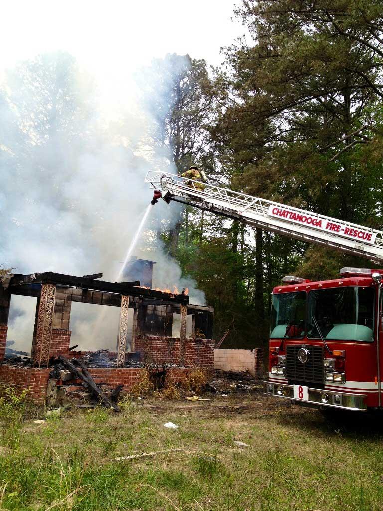 Firefighters Battle Vacant House Fire