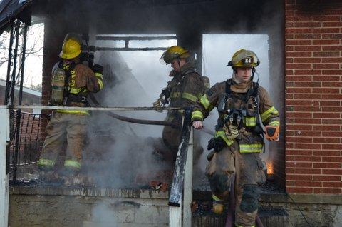 Firefighters Brave Frigid Weather At Duplex Fire