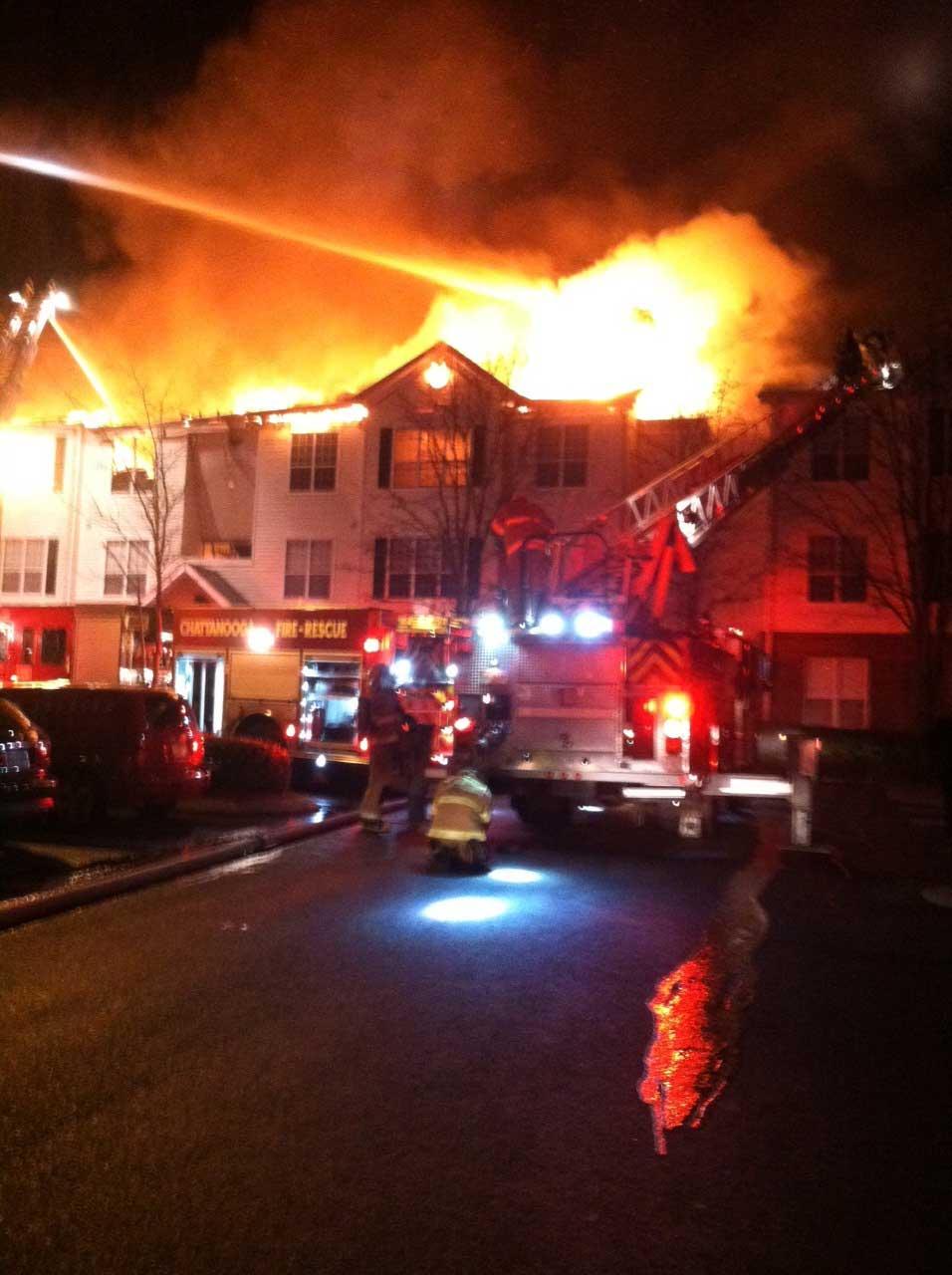 Firefighters Brave Frigid Weather to Battle Apartment Building Fire