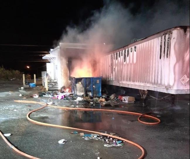 Firefighters contain Goodwill dumpster fire