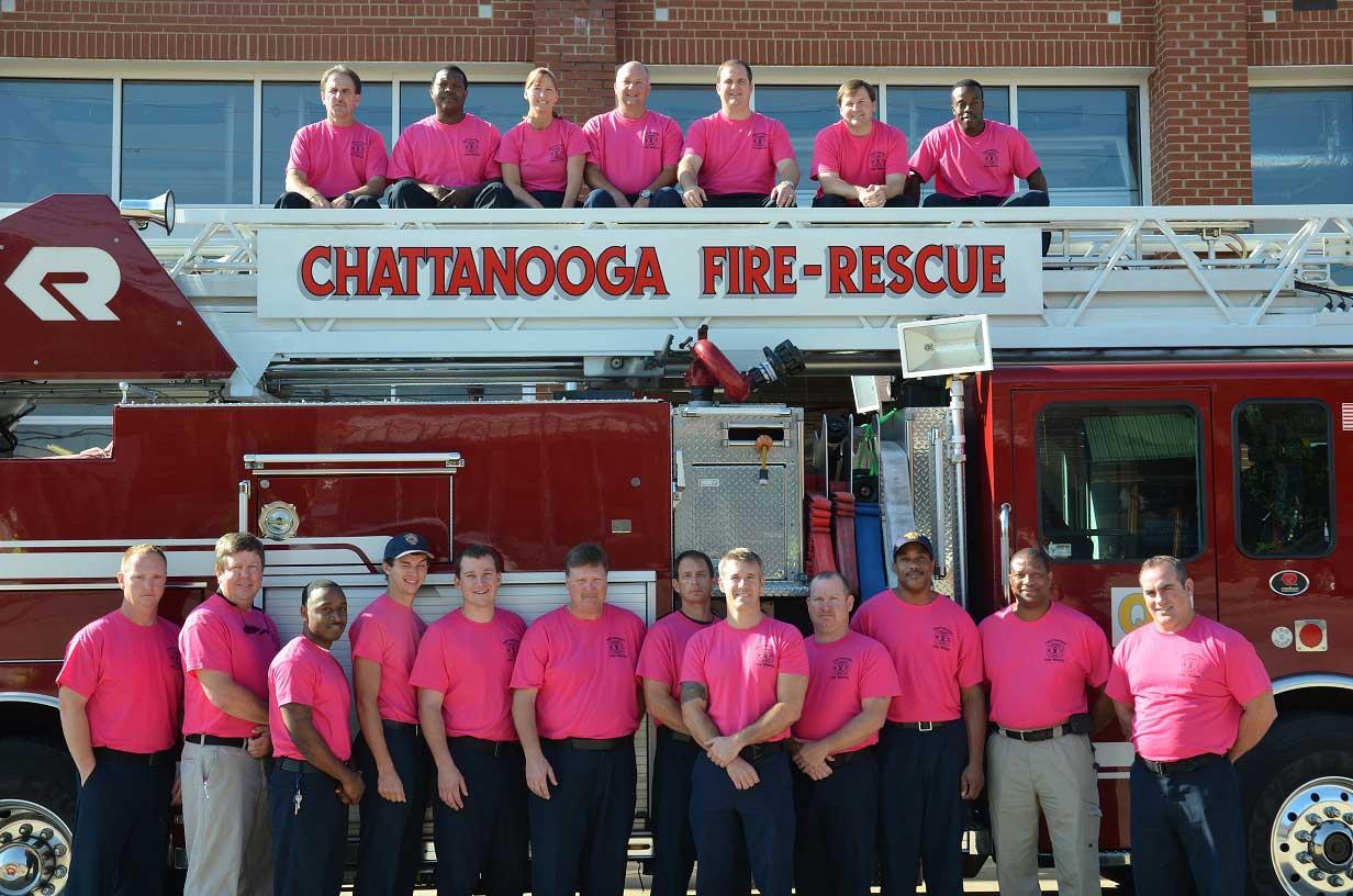 Firefighters Go Pink for Breast Cancer Awareness