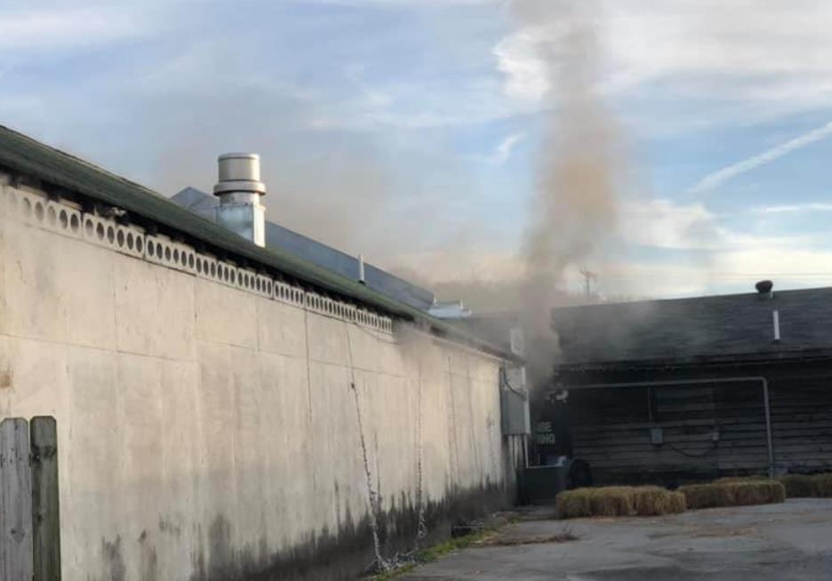 Firefighters halt gun range blaze