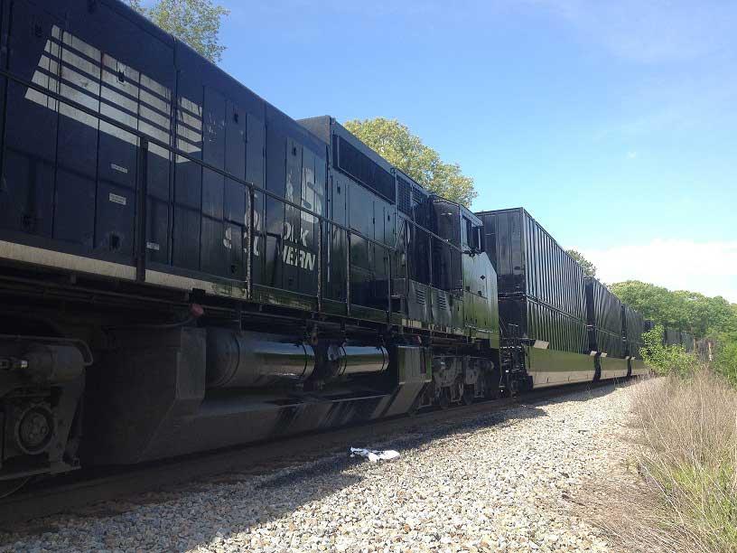 Firefighters Respond to Train Fire