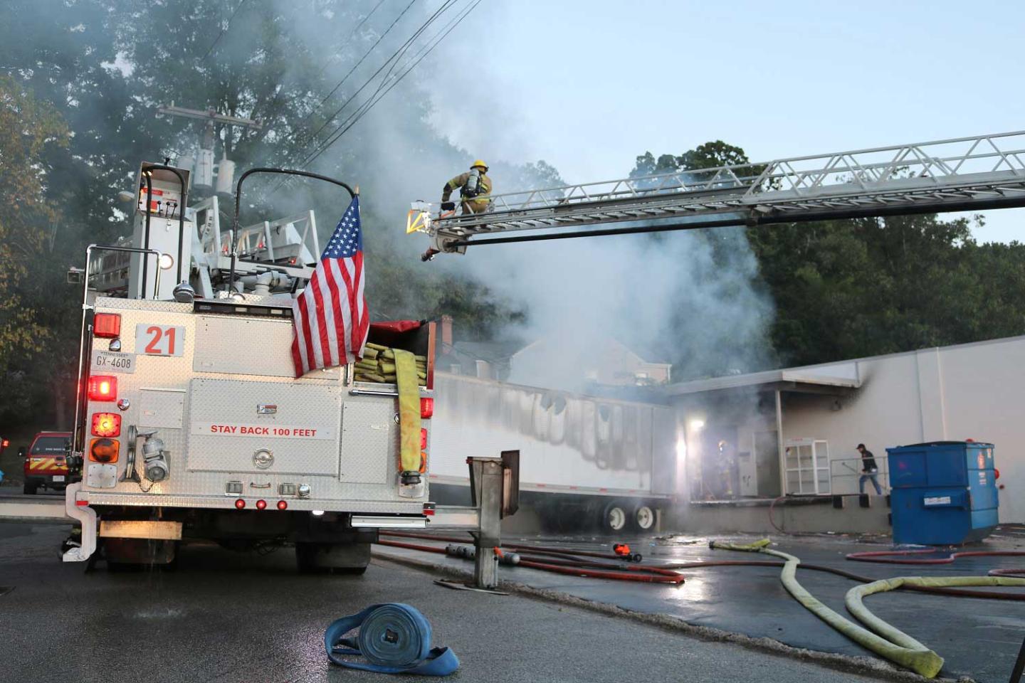 Firefighters Stop Trailer Fire from Destroying Local Business