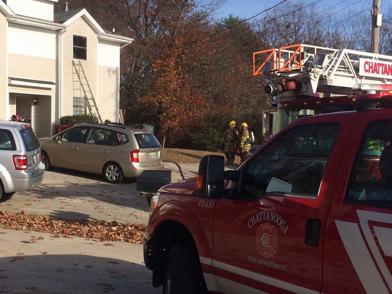 Mother and Baby Escape from Apartment Fire