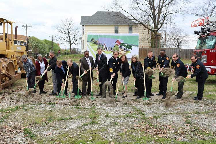 Officials Break Ground to Replace Old Fire Station in Highland Park