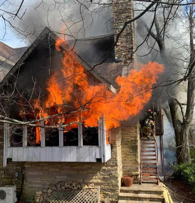 Parkway Drive house fire sends firefighter, man to hospital