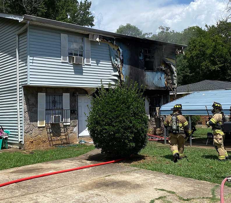 Quick knockdown on W 37th Street duplex fire