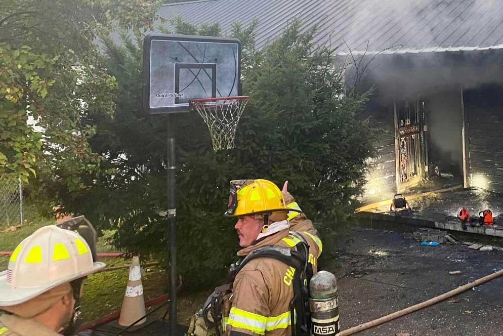 Sanders Drive house fire response