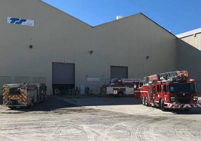 Small commercial fire quickly extinguished