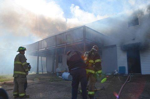 Strong Winds Whip Up Afternoon House Fire