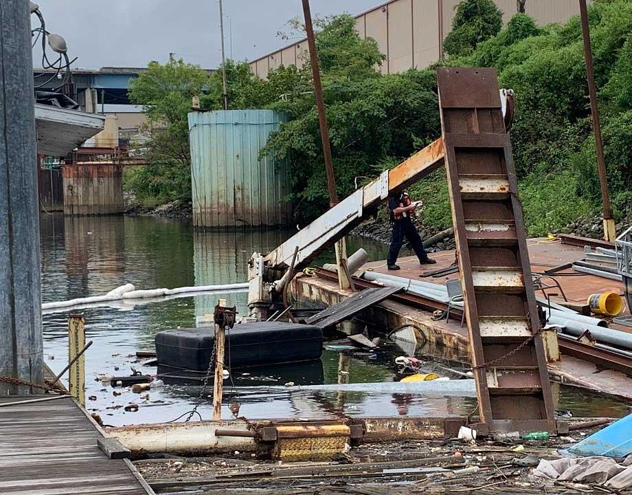 Sunken barge on TN River