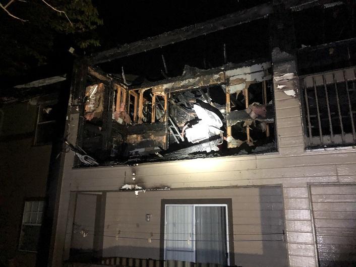 Two firefighters taken to hospital, apartments damaged in Hixson blaze