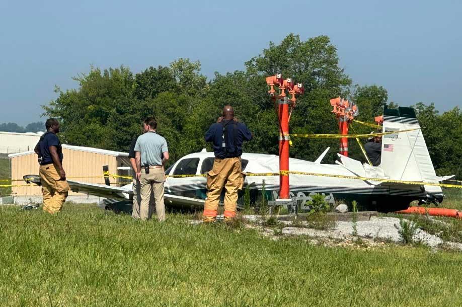 Two transported following plane crash